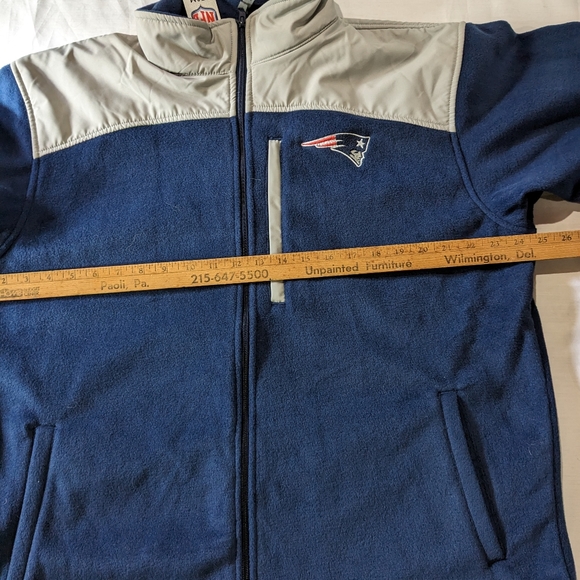 NWT New England Patriots authentic NFL zip jacket coat men's large blue Football - Picture 11 of 12